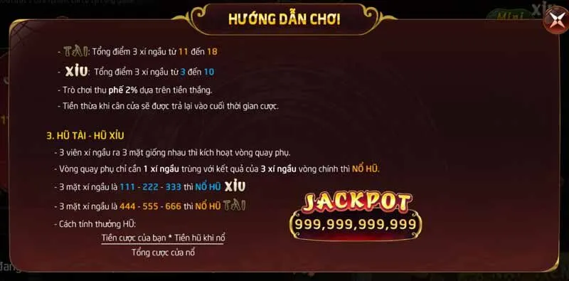 Cách chơi Tài Xỉu nổ hũ tại Nohu90