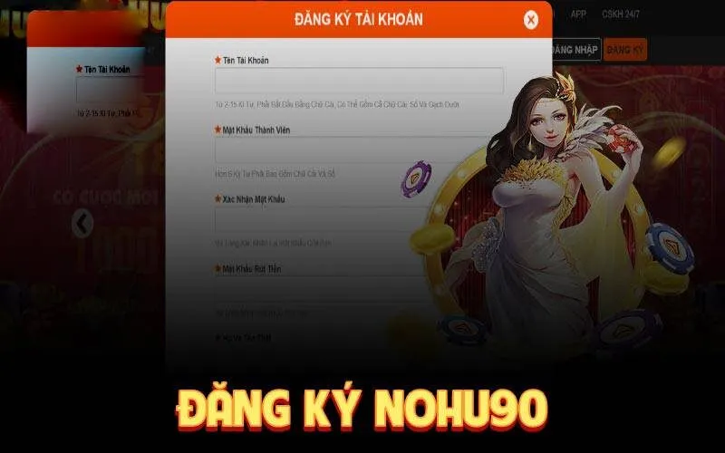 Thông tin đăng ký Nohu90
