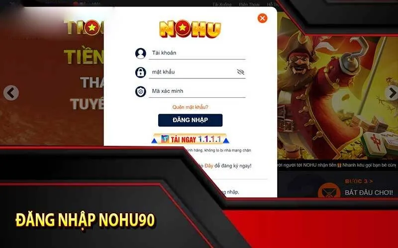 Thông tin login Nohu90
